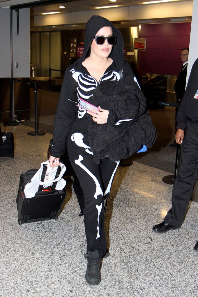 Khloe Kardashian as a Skeleton