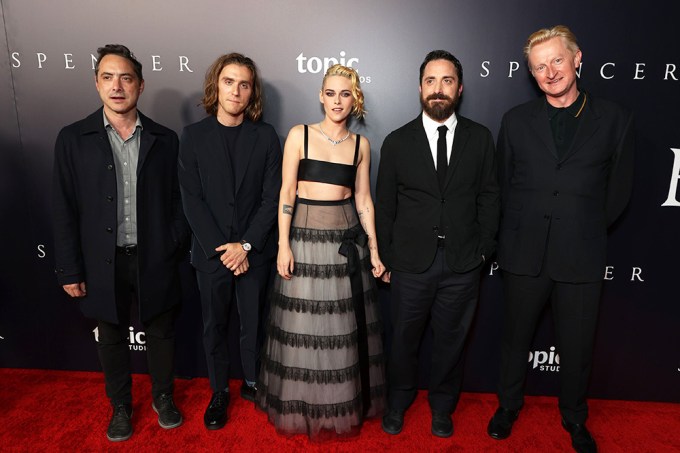 Kristen Stewart & Jack Farthing with producers