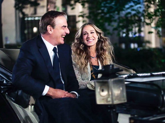 Sarah Jessica Parker & Chris Noth Film A Carriage Scene