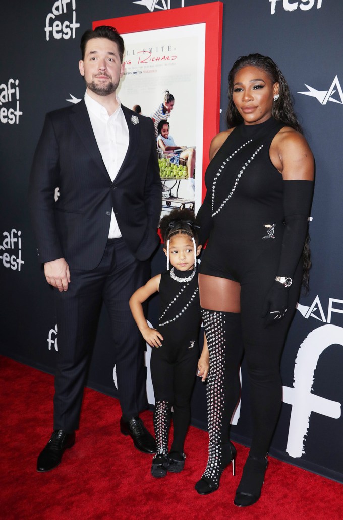 Serena Williams and her family at the ‘King Richard’ premiere