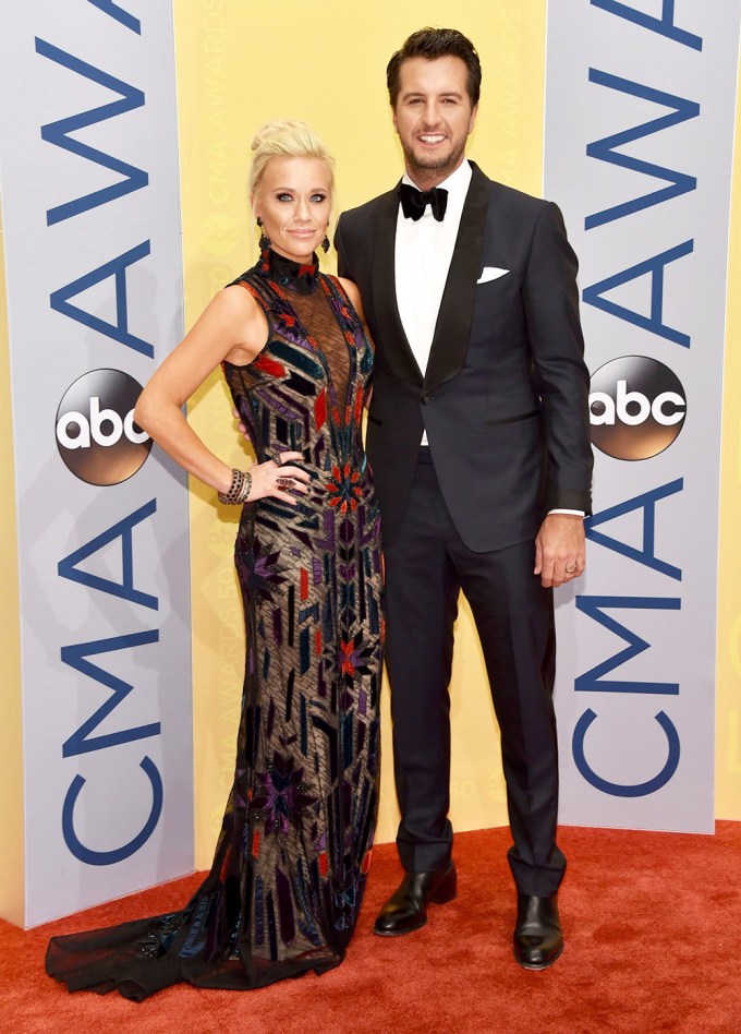 Luke Bryan & Caroline Boyer At 2016 CMA Awards