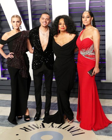 Ashlee Simpson, Evan Ross, Diana Ross and Tracee Ellis Ross
Vanity Fair Oscar Party, Arrivals, Los Angeles, USA - 24 Feb 2019