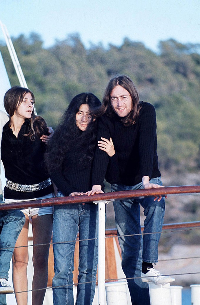 John Lennon & Yoko Ono on a Yacht