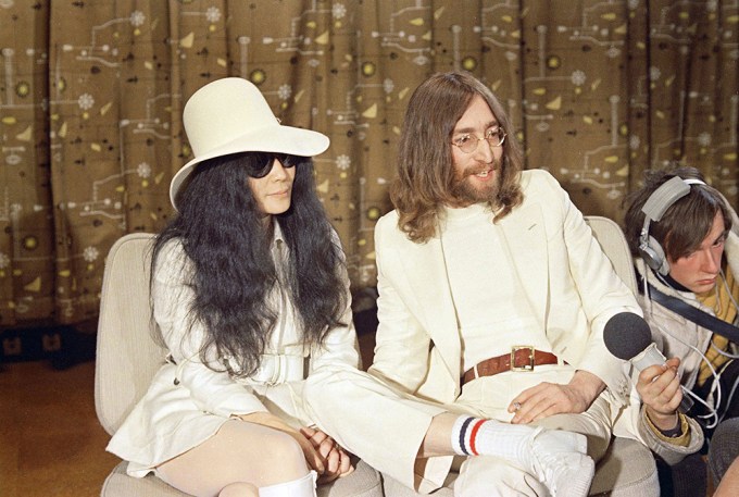 John Lennon & Yoko Ono at a Press Conference