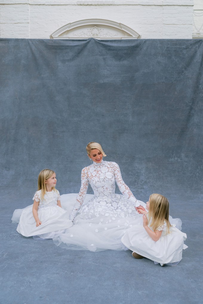 Paris Hilton & Her Flower Girls