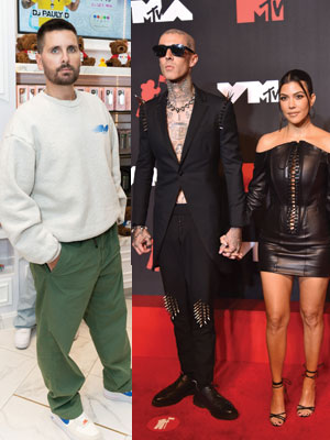 scott disick; travis barker and kourtney kardashian