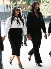 Los Angeles, CA  - *EXCLUSIVE*  - On this morning Vanessa Bryant arrived to court with her daughter Natalia, as she arrived paparazzi told her good luck in Spanish and she responded by saying Gracias. This is the third week of testimony but for the defendant's witnesses.

Pictured: Vanessa Bryant, Natalia Bryant

BACKGRID USA 22 AUGUST 2022 

USA: +1 310 798 9111 / usasales@backgrid.com

UK: +44 208 344 2007 / uksales@backgrid.com

*UK Clients - Pictures Containing Children
Please Pixelate Face Prior To Publication*