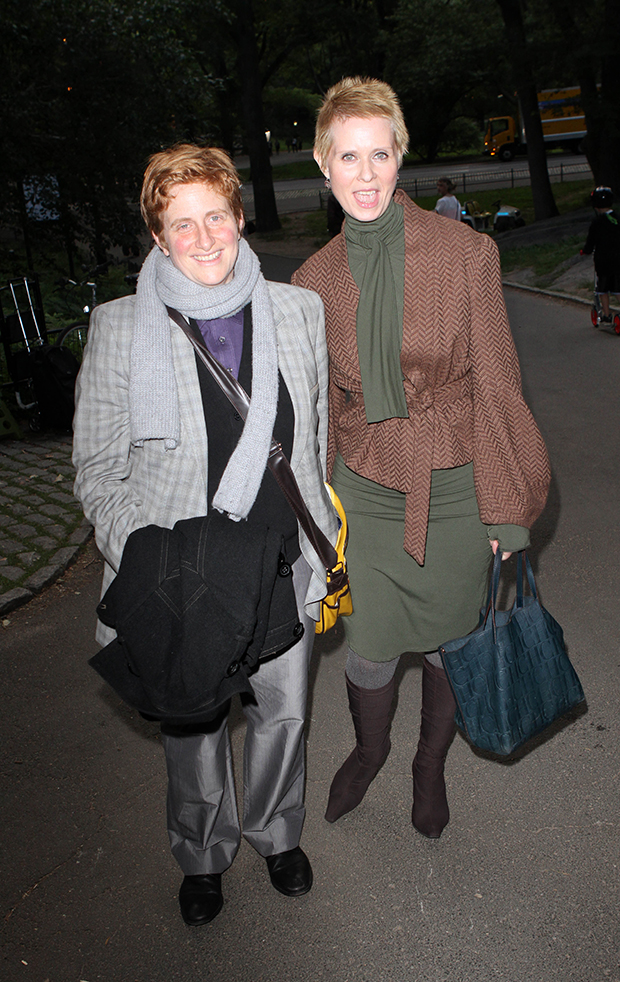 Cynthia Nixon and Christine Marinoni