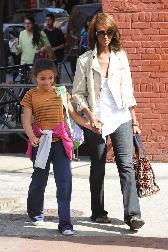 Iman Picks up Daughter Lexi From School