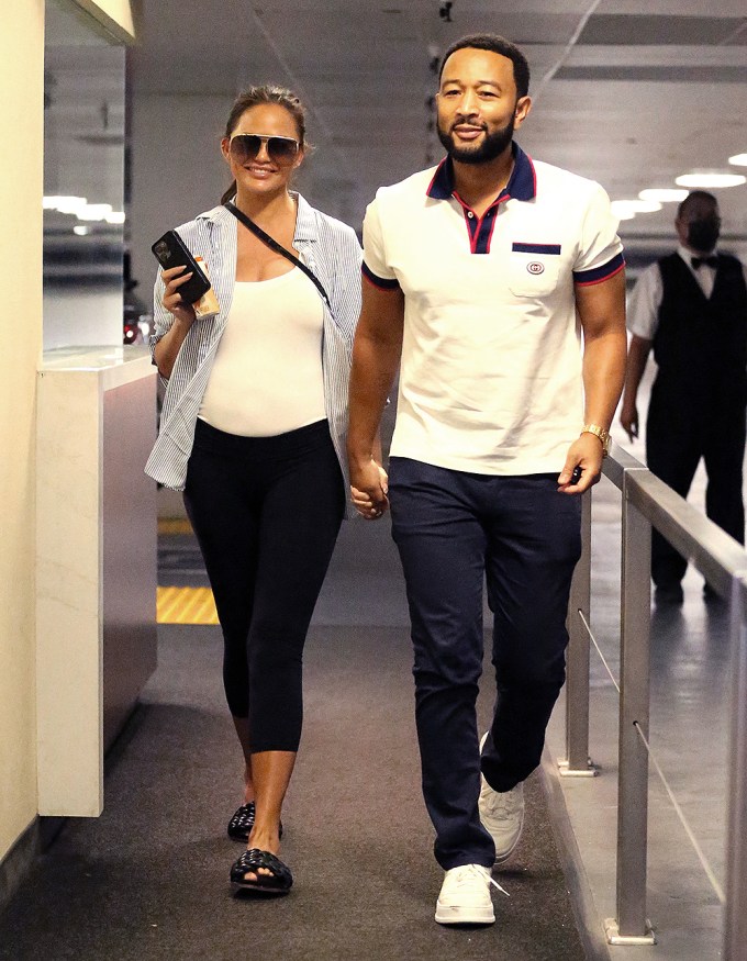 Chrissy Teigen & John Legend Leave an Appointment