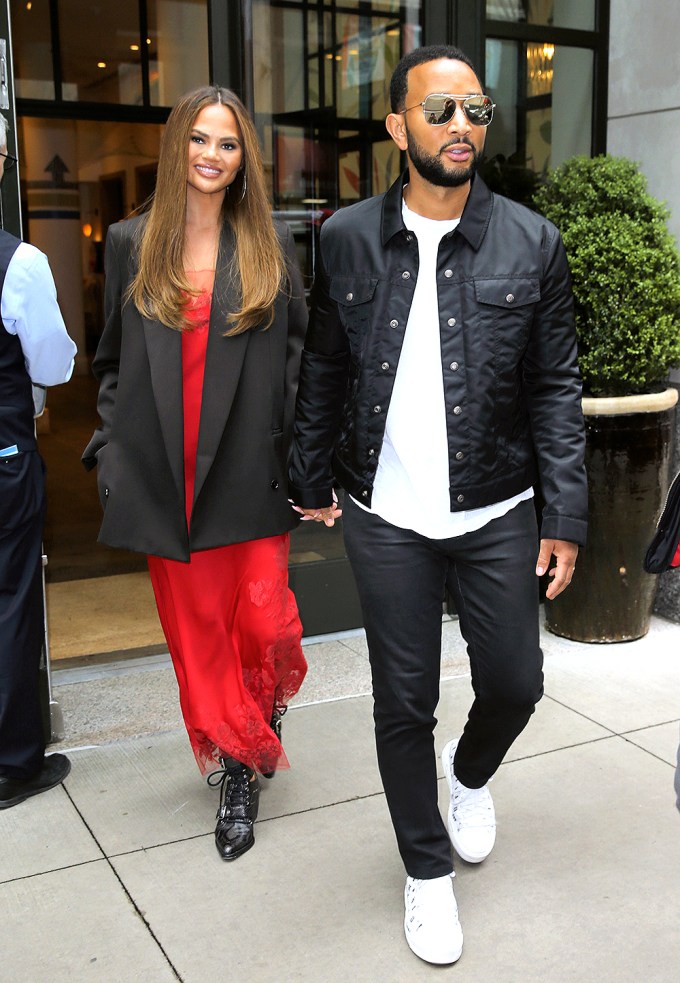 Chrissy Teigen & John Legend Head to Lunch in New York City