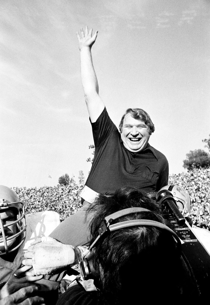 John Madden Celebrates Super Bowl XI Win