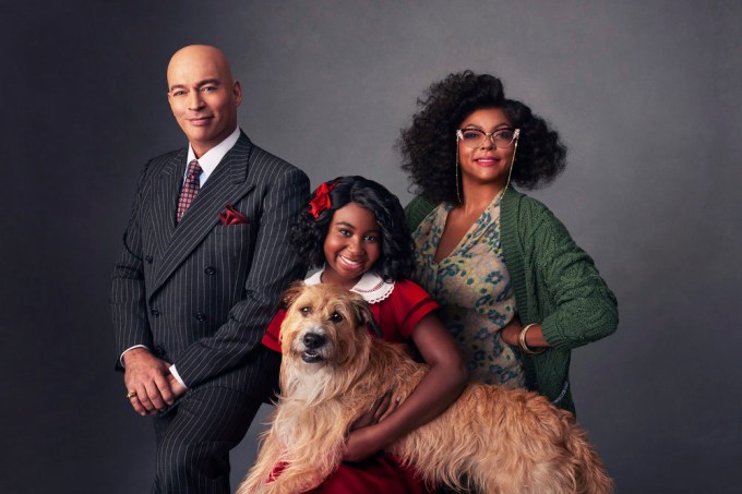 ‘Annie Live’s Annie, Miss Hannigan, Daddy Warbucks & Sandy