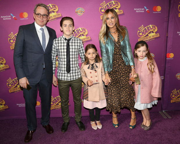 Matthew Broderick, Sarah Jessica Parker, and their children 