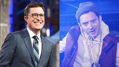 stephen colbert, elijah woods