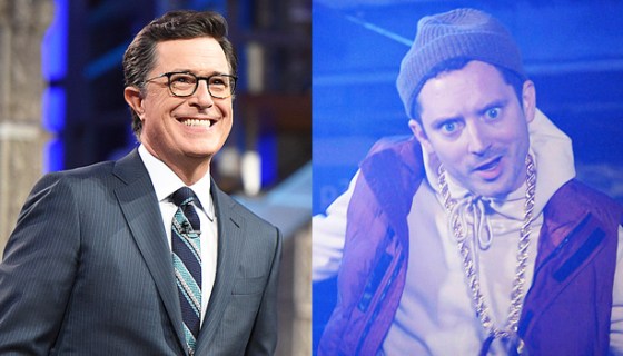 stephen colbert, elijah woods