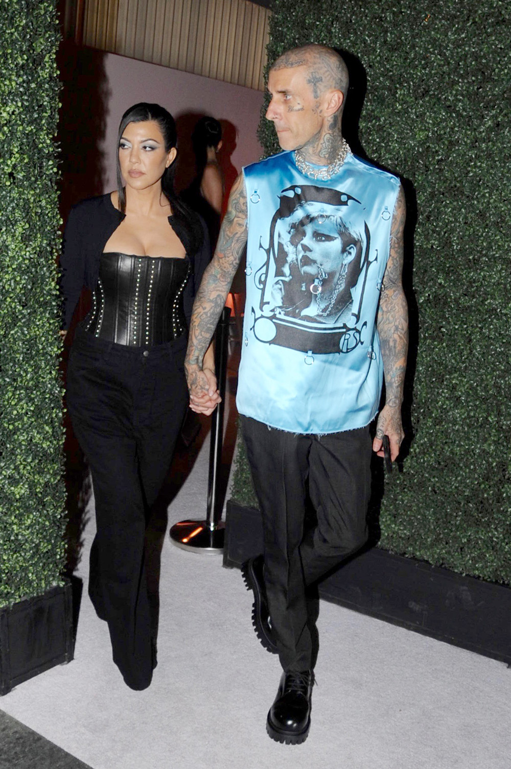 Kourtney Kardashian and husband Travis Barker hold hands as they attend Kylie's event at Ulta Beauty in Los Angeles.

Pictured: Kourtney Kardashian,Travis Barker
Ref: SPL5334324 250822 NON-EXCLUSIVE
Picture by: PhotosByDutch / SplashNews.com

Splash News and Pictures
USA: +1 310-525-5808
London: +44 (0)20 8126 1009
Berlin: +49 175 3764 166
photodesk@splashnews.com

World Rights