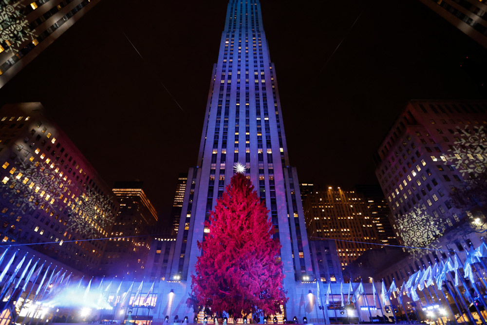 Annual Rockefeller Center Christmas tree lighting ceremony in New York, USA - 01 Dec 2021