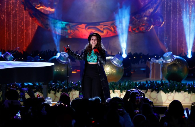 Alessia Cara is festive in green