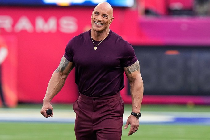 Dwayne Johnson At Super Bowl LVI