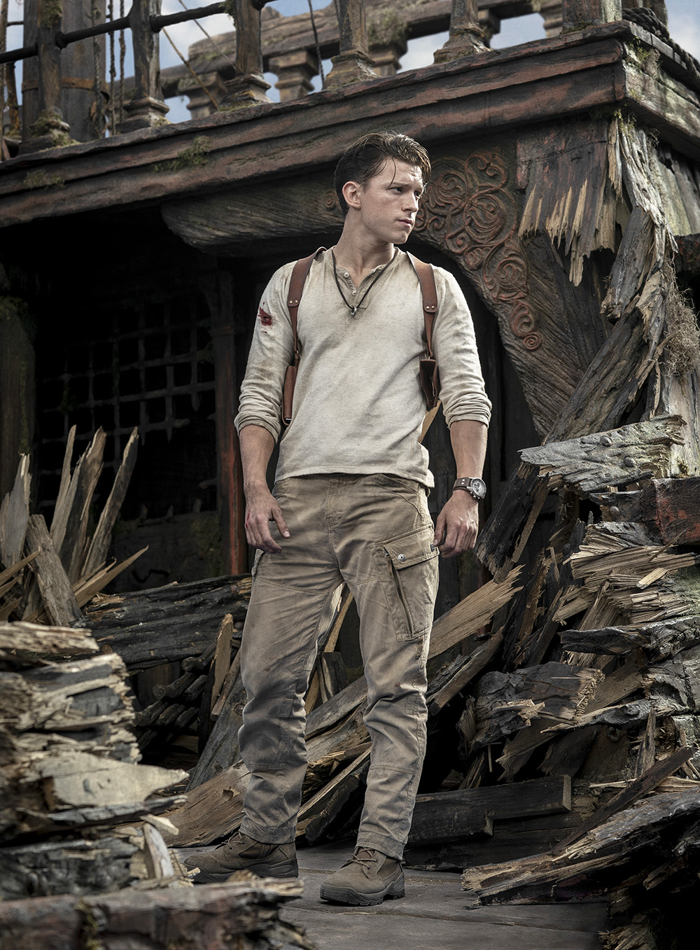 Nathan Drake (Tom Holland) in Columbia Pictures' UNCHARTED.