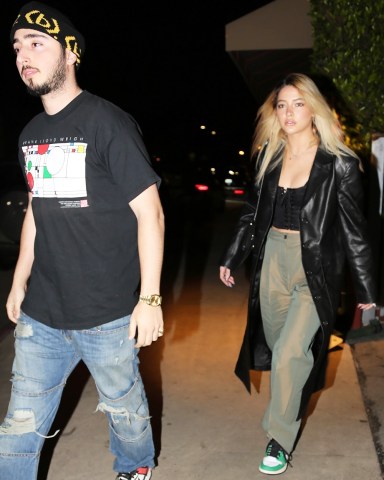 Santa Monica, CA  - *EXCLUSIVE*  - Madelyn Cline and beau Zack Bia kept it casual as they stepped out for a dinner date at Giorgio Baldi in Santa Monica.

Pictured: Madelyn Cline, Zack Bia

BACKGRID USA 16 JANUARY 2022 

BYLINE MUST READ: Pema / BACKGRID

USA: +1 310 798 9111 / usasales@backgrid.com

UK: +44 208 344 2007 / uksales@backgrid.com

*UK Clients - Pictures Containing Children
Please Pixelate Face Prior To Publication*