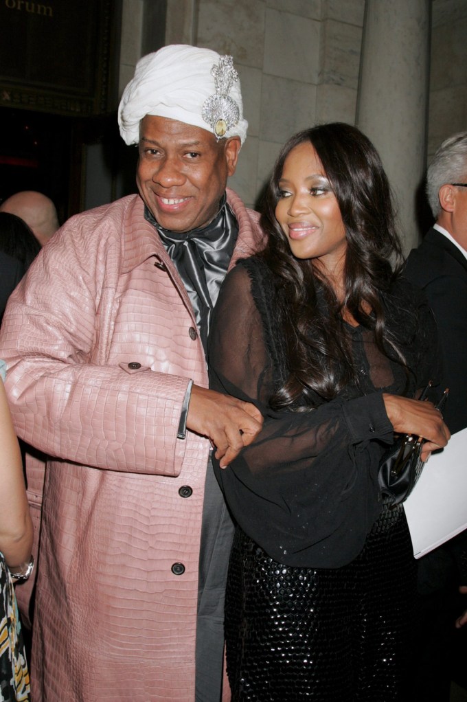 Andre Leon Talley & Naomi Campbell At The 2008 CDFA Fashion Awards