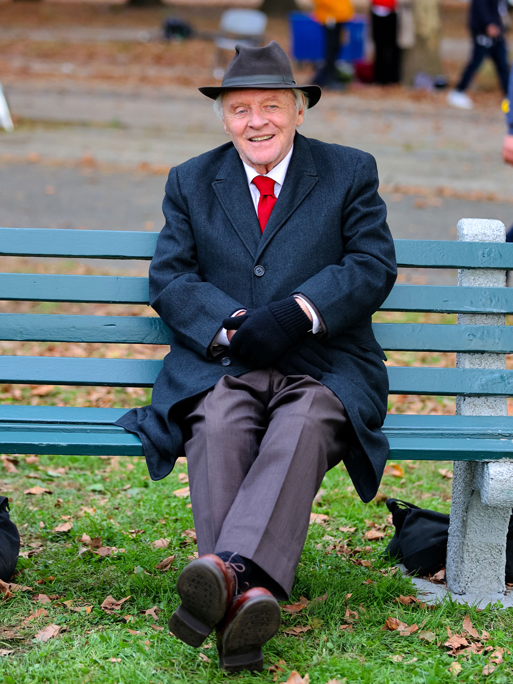Sir Anthony Hopkins is seen on the movie set of the 'Armageddon Time' in New York City.
'Armageddon Time' on set filming, New York, USA - 28 Oct 2021