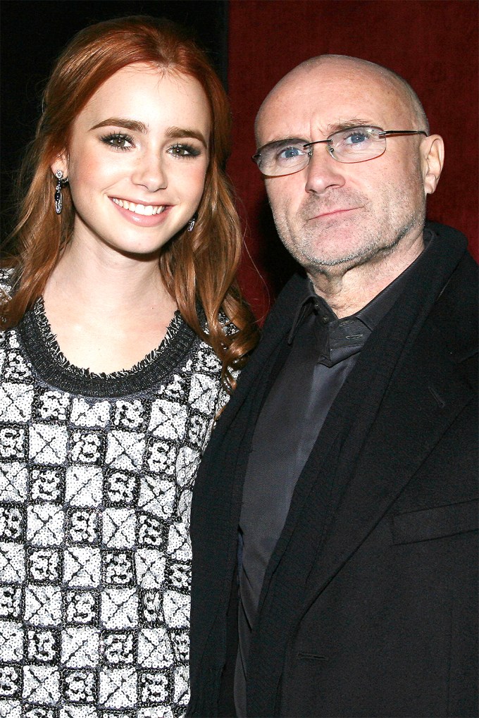 Phil Collins & Lily Collins at the Premiere of ‘The Blind Side’