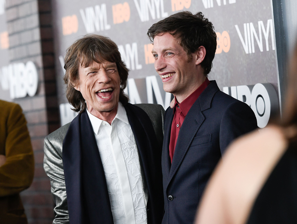 Executive producer Mick Jagger and his son, actor James Jagger, attend the premiere of HBO's new drama series "Vinyl", at the Ziegfeld Theatre, in New YorkNY Premiere of HBO's "Vinyl", New York, USA