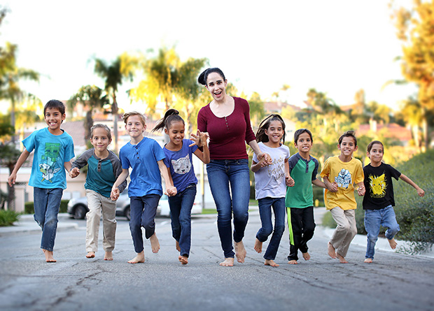 Nadya Suleman and her octuplets.