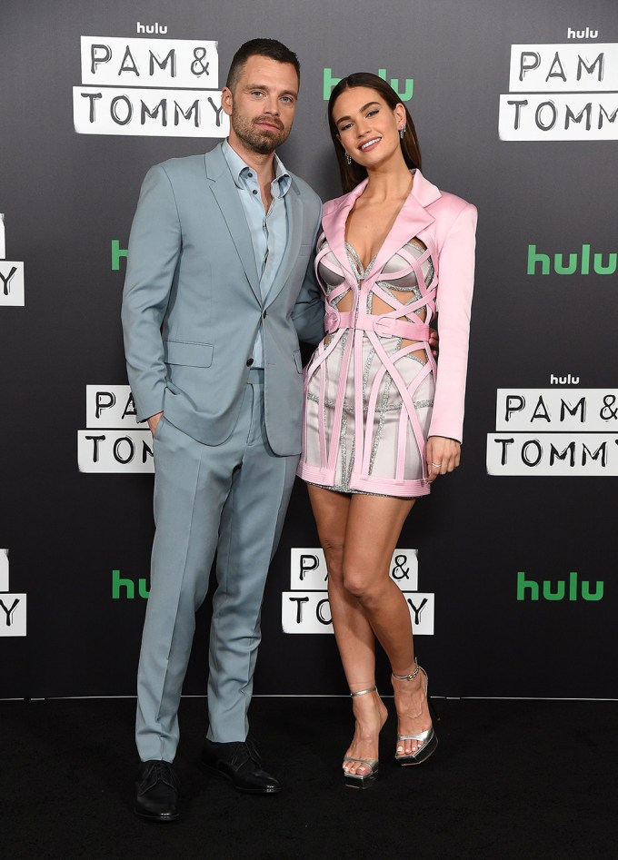 Lily James & Sebastian Stan At The ‘Pam & Tommy’ Premiere