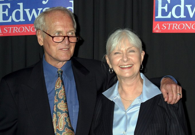 Paul Newman & Joanne Woodward at a John Kerry Rally