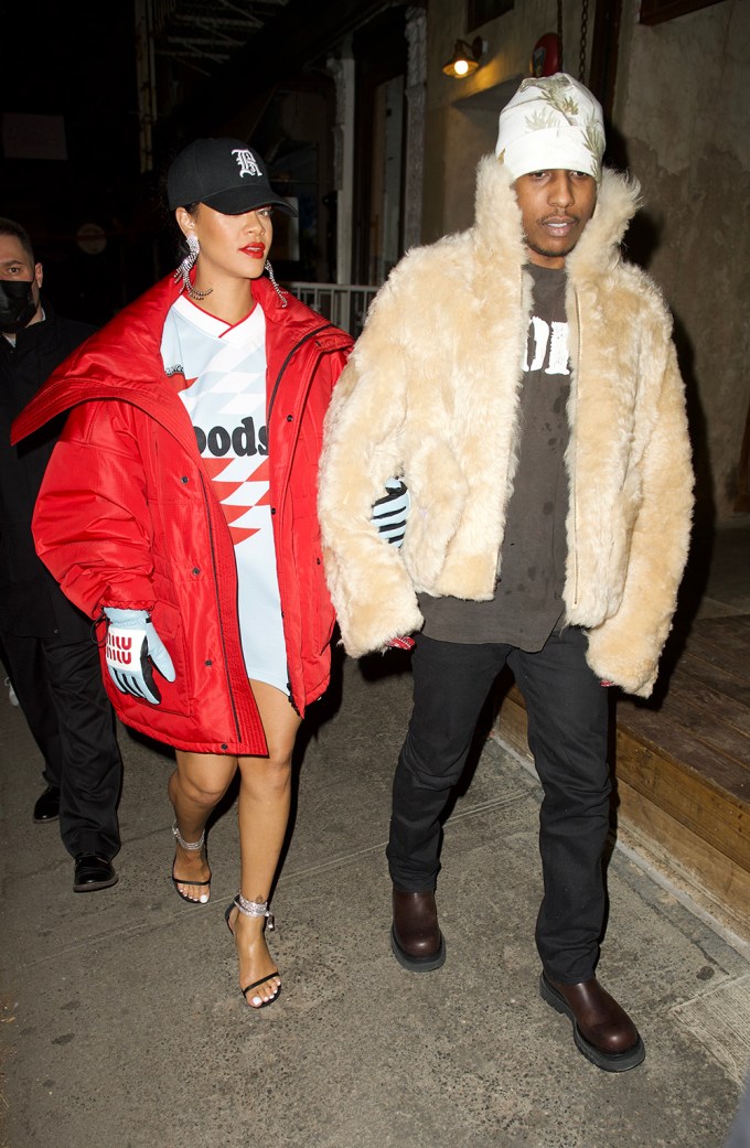 Rihanna In Red Balenciaga