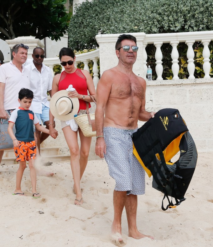 Simon Cowell & Lauren Silverman In Barbados