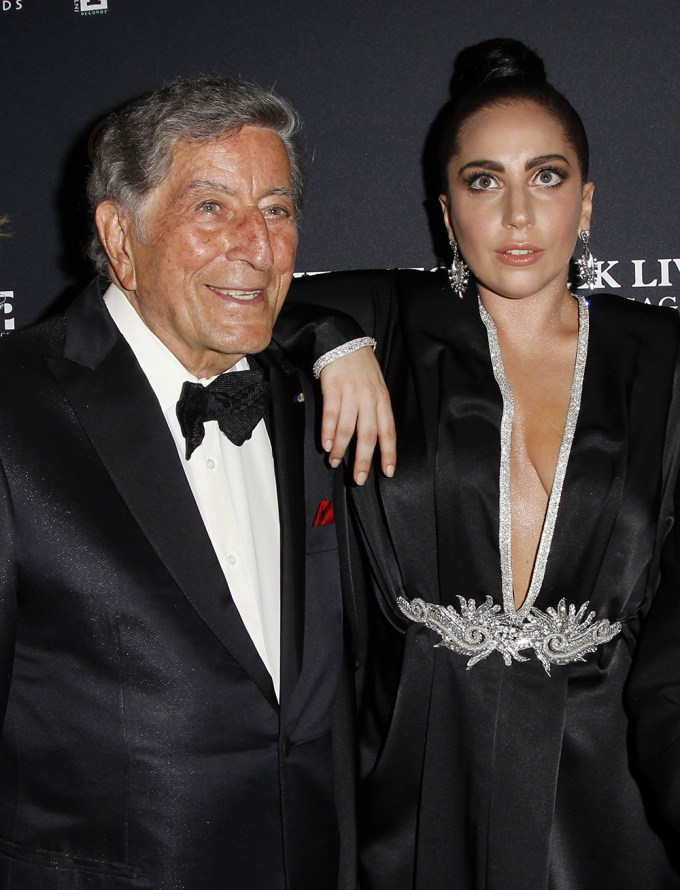 Tony Bennett & Lady Gaga on a red carpet