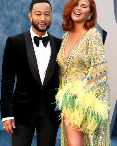 Chrissy Teigen and John Legend
Vanity Fair Oscar Party, Arrivals, Los Angeles, California, USA - 12 Mar 2023