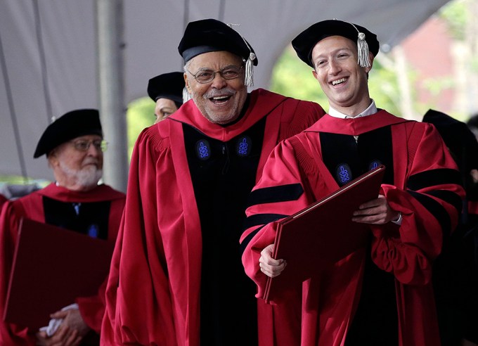 James Earl Jones & Mark Zuckerberg at Harvard Commencement