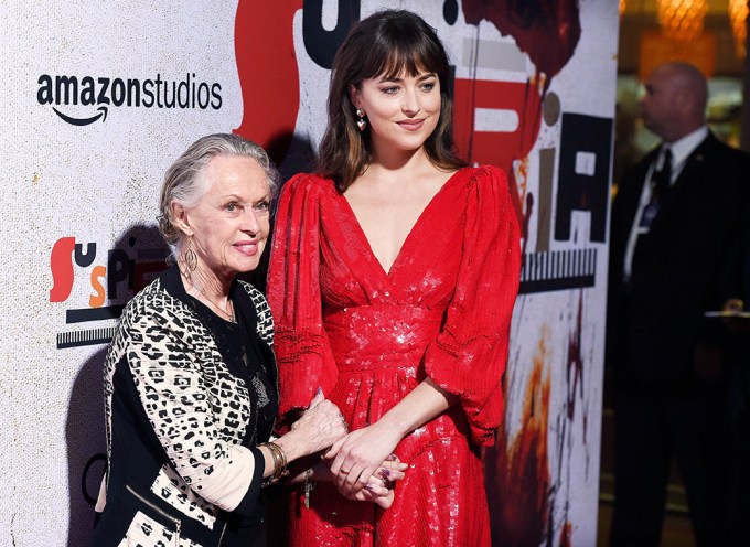 Tippi Hedren Holds Dakota Johnson