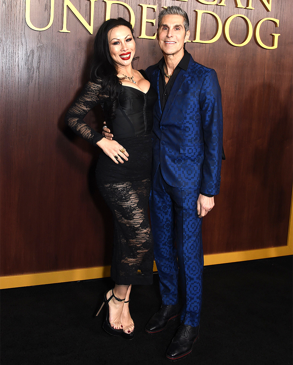 Perry Farrell and wife Etty Lau Farrell'American Underdog' film premiere, Arrivals, Los Angeles, California, USA - 15 Dec 2021