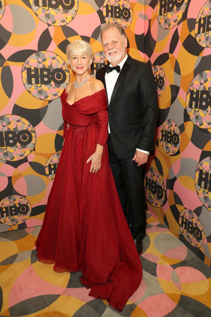 Helen Mirren & Taylor Hackford At A Golden Globes After Party