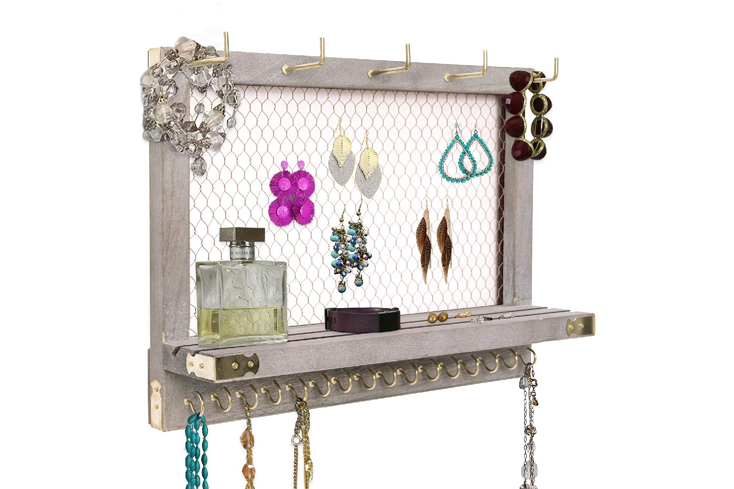 wall mounted necklace organizer reviews