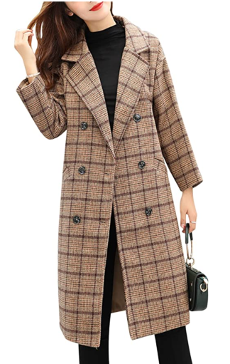 plaid coat