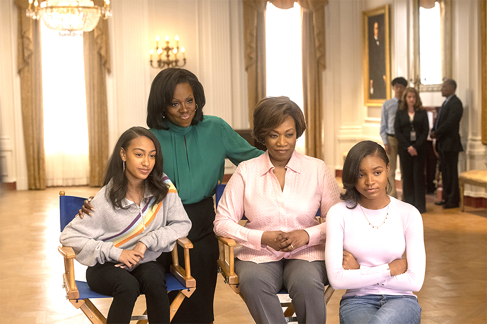 (L-R): Lexi Underwood as Malia, Viola Davis as Michelle Obama, Regina Taylor as Marian Robinson and Saniyya Sidney as Sasha in THE FIRST LADY, "106".  Photo credit: Jackson Lee Davis/SHOWTIME.