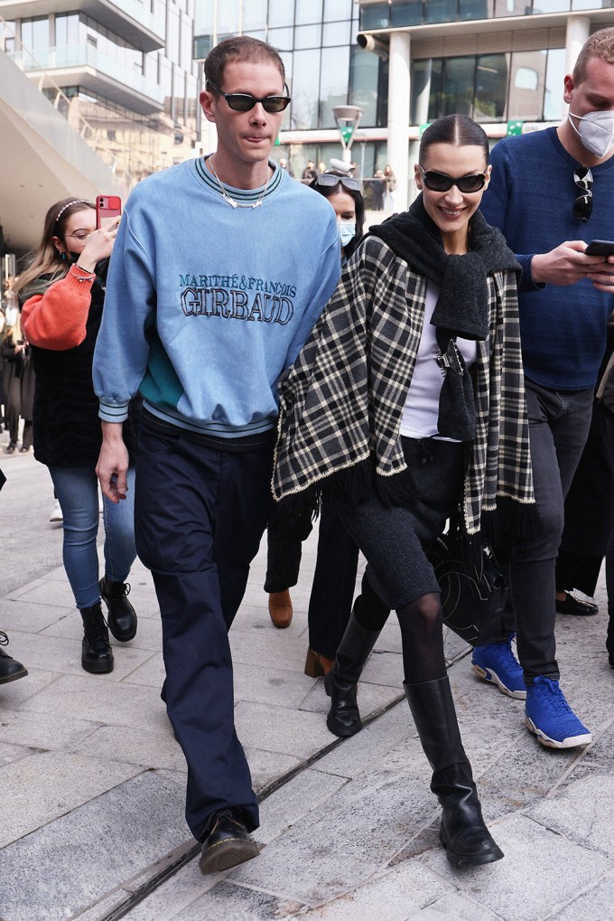 Bella Hadid & Marc Kalman walking