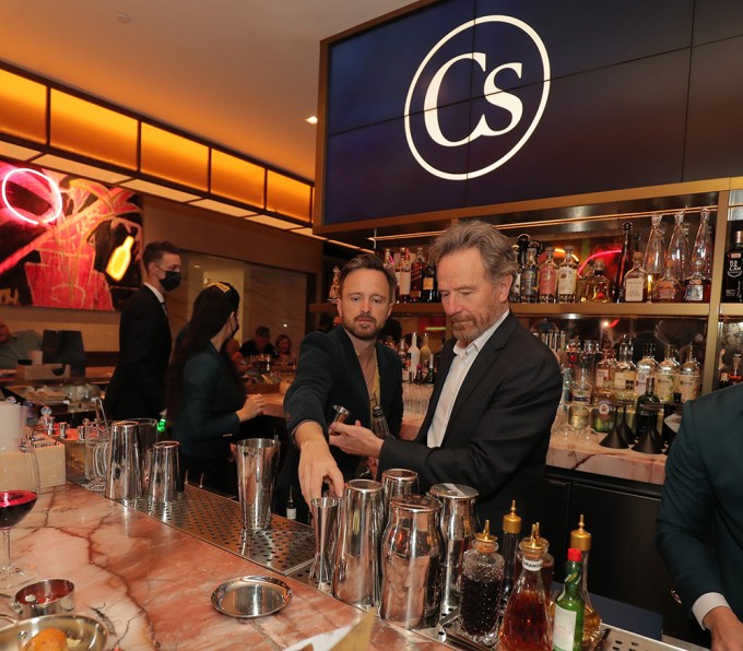 Bryan Cranston & Aaron Paul Mix It Up at Carversteak