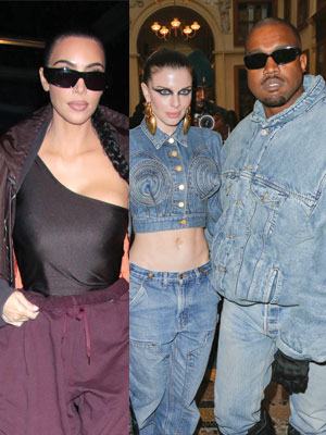 Julia Fox, Kim Kardashian, Kanye West