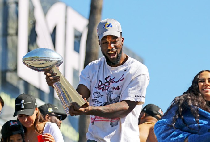 Los Angeles Rams Super Bowl Victory Parade, Los Angeles Coliseum’s Olympic Plaza, California, USA – 16 Feb 2022