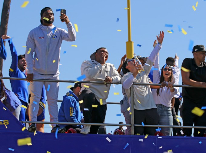 Los Angeles Rams Super Bowl Victory Parade, Los Angeles Coliseum’s Olympic Plaza, California, USA – 16 Feb 2022