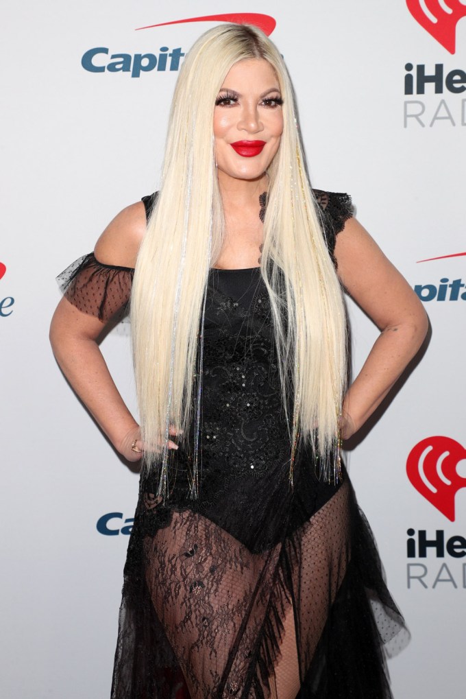 Tori Spelling At The iHeartRadio Jingle Ball Tour